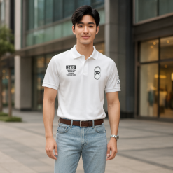 Áo Thun Polo Nam In Chữ Trước Ngực Và Vai Trái Cao Cấp Big Size - CS293