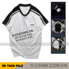 Áo Thun Nam Cổ Tròn Phối Sọc Vai Áo Và Thêu Chữ Pack Trước Ngực Có Big Size - AB537