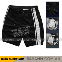 Quần Short Thun Nam Phối Sọc Hai Bên Quần Có Big Size - QB444