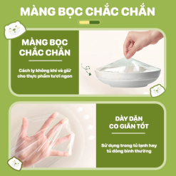 Combo 2 Túi Màng Bọc Thực Phẩm Top Gia Dạng Rút Siêu Dai Có Nắp Đậy Kính - 1 Túi 300 Cái - GMBTP02