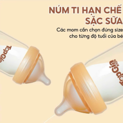 Bình Sữa Thủy Tinh Top Gia Kid 180ml Núm Ti Silicone Mềm - BSCB01