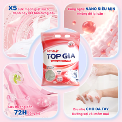 Combo 2 Túi Bột Giặt Quần Áo Top Gia 850g/Túi Hương Nước Hoa Pháp - BGQA04