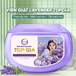 Viên Giặt Top Gia Hương Lavender - Hộp 40 Viên Giặt Quần Áo - VGQA01