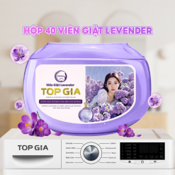 Viên Giặt Top Gia Hương Lavender - Hộp 40 Viên Giặt Quần Áo - VGQA01