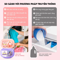 Viên Giặt Top Gia Hương Hoa Hồng - Hộp 40 Viên Giặt Quần Áo - VGQA02