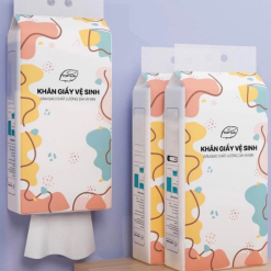 Set 6 Túi Khăn Giấy Rút Treo Tường 4 Lớp Top Gia 1 Túi 1280 Tờ Đa Năng 34x8x16cm - KGR08