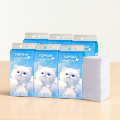 Set 6 Túi Khăn Giấy Rút Treo Tường Màu Xanh Có 4 Lớp Top Gia - KGR09