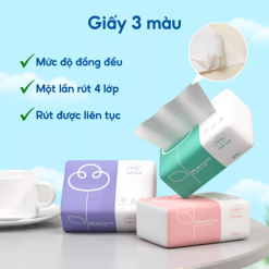 1 Thùng 30 Gói Khăn Giấy Ăn 3 Màu Top Gia Loại Nhỏ - KGR14