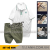 Set Bộ Nam - Áo Thun Nam Pack Horse Polo Cổ Bẻ In Logo Chữ Prefect Và Quần Short Kaki Co Giãn Phối Nút Cao Cấp (Có Size 36) - SBN155