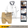 Set Bộ Nam - Áo Thun Nam Polo Cổ Bẻ Tay Ngắn Viển Bo - Quần Short Kaki Co Giãn Phối Nút Cao Cấp (Có Size 36) - SBN168