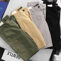 Set Bộ Nam - Áo Thun Nam Polo Cổ Bẻ Phối Màu Thêu Logo Trước Ngực Hey Boy Và Quần Short Kaki Co Giãn Phối Nút Cao Cấp (Có Size 36) - SBN173