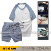 Set Bộ Nam - Áo Thun Nam Cổ Tròn Các Mẫu Và Quần Short Thun Nam Cao Cấp - SBN180