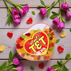 Kẹo Dẻo Chip Chip Hương Trái Cây 300g - Hộp Trái Tim Hộp Quà Tết 2026 - KDCCHTT300G