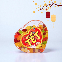 Kẹo Dẻo Chip Chip Hương Trái Cây 300g - Hộp Trái Tim Hộp Quà Tết 2026 - KDCCHTT300G