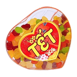 Kẹo Dẻo Chip Chip Hương Trái Cây 300g - Hộp Trái Tim Hộp Quà Tết 2026 - KDCCHTT300G