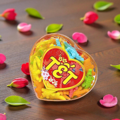 Kẹo Dẻo Cá Sấu 200g - Hộp Trái Tim Hộp Quà Tết 2026 - KDCSHTT200G