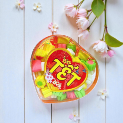 Kẹo Dẻo Bông Marshmallow 130g - Hộp Trái Tim Hộp Quà Tết 2026 - KDBMHTT130G