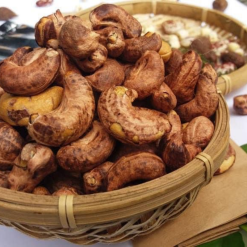 Hạt Điều Rang Muối Còn Vỏ Lụa 230g Hộp Tròn Nhỏ Hộp Quà Tết 2026 - HDRMCVHTN230G