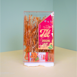 Cá Bống Tẩm Gia Vị Que 300g - Hộp Chữ Nhật Lớn Hộp Quà Tết 2026 - CBTVQHCNL300G