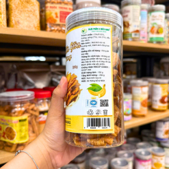 Chuối Chiên Giòn Mè Gừng 250g - Hộp Pet - CCGMGHP250G