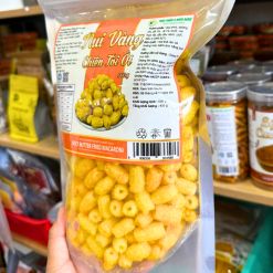 Nui Vàng Chiên Tỏi Ớt Thơm Ngon 500g - Túi Zip - NVCTOTZ500G
