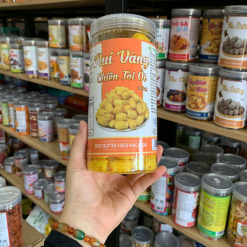 Nui Vàng Chiên Tỏi Ớt Thơm Ngon 300g - Hộp Pet - NVCTOHP300G