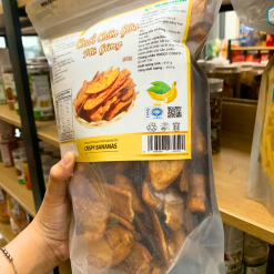 Chuối Chiên Giòn Mè Gừng 500g Túi Zip Bạc - CCMEGION