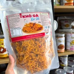 Khô Gà Bơ Tỏi 300g - Túi Zip Bạc - KGBTTZB300G