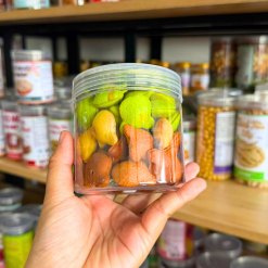 Bánh Gấu Mix 3 Vị (Truyền Thống - Socola - Chùm Ngây) Mini 200g - Hộp Pet - BGM3VMHP200G