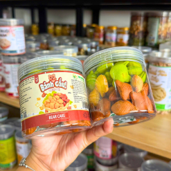 Bánh Gấu Mix 3 Vị (Truyền Thống - Socola - Chùm Ngây) Mini 200g - Hộp Pet - BGM3VMHP200G