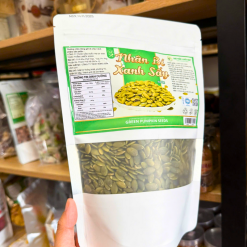 Nhân Bí Xanh Sấy 500g - Túi Zip Bạc - NBXSTZB500G