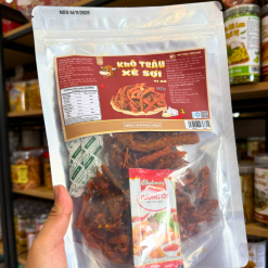 Khô Trâu Xé Sợi Tẩm Vị Bò 300g - Túi Zip Bạc - KHTRUXSI