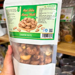 Hạt Điều Rang Muối 400g - Túi Zip Bạc - HTIURANGMUI