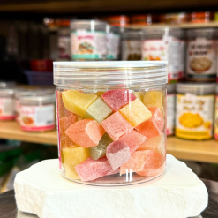 Kẹo Dẻo Vuông Hương Trái Cây (Kẹo Dẻo Đà Lạt) Mini 300g - Hộp Pet - KDVHTCMHP300G