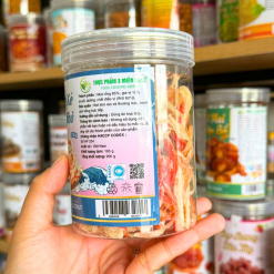 Mực Ống Xé Sợi Sấy Khô - Mực Sợi Dừa Thơm Ngon 200g - Hũ Pet - MOXSHP200G