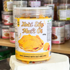 Xoài Sấy Dẻo Muối Ớt Thơm Ngon 300g - Hũ Pet - XSDMOHP300G