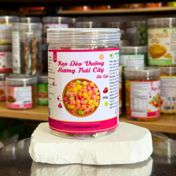 Kẹo Dẻo Vuông Hương Trái Cây - Kẹo Dẻo Đà Lạt Thơm Ngon 500g - Hũ Pet - KDVHTCHP500G