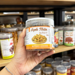 Hạnh Nhân Sấy Tẩm Gia Vị - Hạnh Nhân Rang Bơ Loại Vỏ Dày Mini Thơm Ngon 200g - Hũ Pet - HNSTGVMHP200G