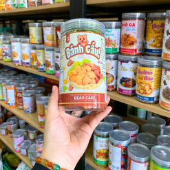 Bánh Gấu Mix 3 Vị (Truyền Thống - Socola - Chùm Ngây) 350g - Hộp Pet - BGM3VHP350G