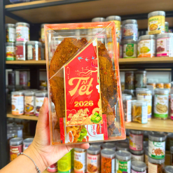 Khô Trâu Miếng Tẩm Vị Bò Thơm Ngon 400g - Hộp Chữ Nhật - KTMTVBHCN400G