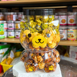 Bắp Rang Bơ Mix 3 Vị (Truyền Thống, Trà Xanh, Socola) 230g - Hộp Gấu Lớn - BRBM3VHGL230G