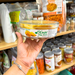Xoài Sấy Dẻo - Xoài Xếp Hoa Thơm Ngon 500g - Hộp Tròn - XSDXHHT500G