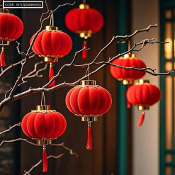 1 Bịt LỒNG ĐÈN NHUNG - Bịch 16 Trái 08 - 1BTLNGNNHUNG