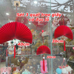 SET 3 QUẠT GIẤY có dây treo - SET3QUTGIY