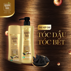 Dầu Gội Dược Liệu Nguyên Xuân Cho Tóc Dầu Bết 450ml - Chai Vàng Đậm - DGTDNXVD450
