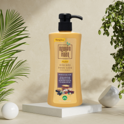 Dầu Gội Dược Liệu Nguyên Xuân Cho Tóc Dầu Bết 450ml - Chai Vàng Đậm - DGTDNXVD450
