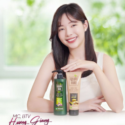 Dầu Gội Dược Liệu Nguyên Xuân Cho Tóc Hư Tổn 450ml - Xanh Lá Đậm - DGTDNXXLD450