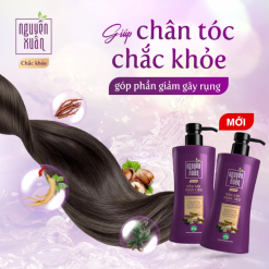 Dầu Gội Dược Liệu Nguyên Xuân Chắc Khỏe Cho Tóc Yếu 450ml - Màu Tím - DGTDNXTY450