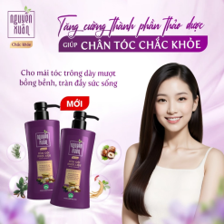 Dầu Gội Dược Liệu Nguyên Xuân Chắc Khỏe Cho Tóc Yếu 450ml - Màu Tím - DGTDNXTY450