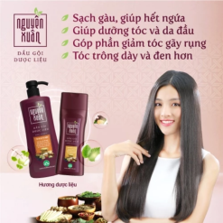 Dầu Gội Dược Liệu Nguyên Xuân Cho Tóc Thường 450ml - Chai Đỏ - DGTDNXCD450